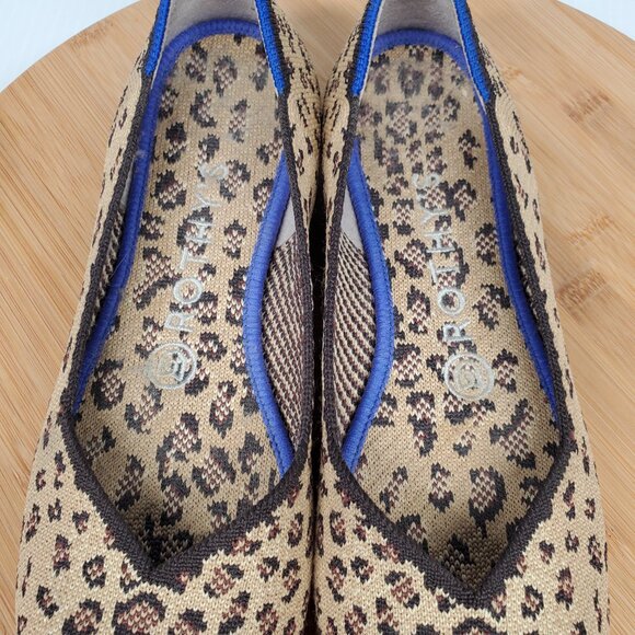 Rothy's Cheetah Classic Retired Flat Round Top Capsule Travel Wmn Sz 6.5 - Picture 6 of 7